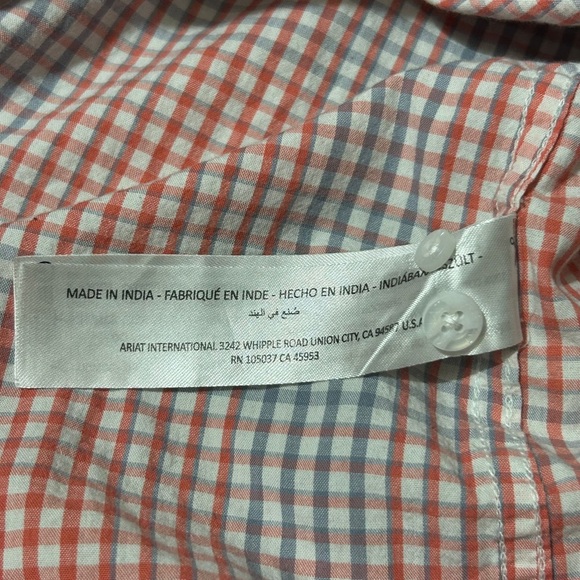 Ariat Red and Gray Checkered Shirt - Picture 8 of 10